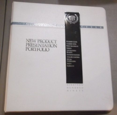 1990 cadillac new product presentation portfolio dealer album manual original