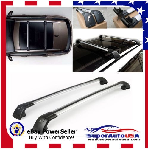 For land rover discovery lr3 &amp; lr4 2005-2016 silver roof rack bar cross kit set