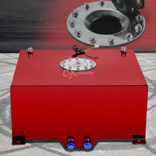 15 gallon/57l red coat aluminum racing/drift fuel cell tank+cap+level sender