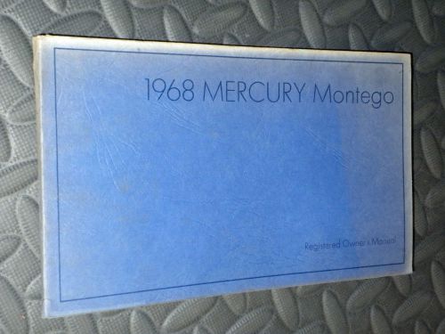 1968 mercury montego mx cyclone gt comet coupe original owners manual 390 427ci.