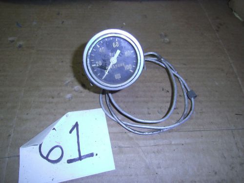 Vintage stewart warner oil pressure gauge 2 1/16&#034; sw 826366 black face rat rod