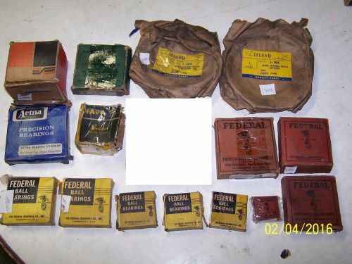 Large box lot of 1930s-40s-50s-60s federal, borg-warner, bca roller bearings nos