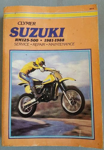 Clymer service manual suzuki rm125-500 1981-1988