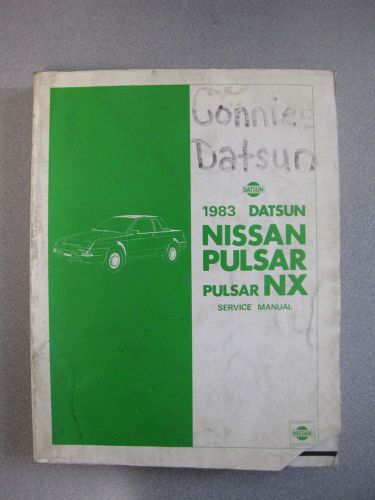 1983 datsun nissan pulsar/pulsar nx service manual