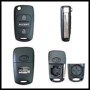 Replace shell fit for hyundai accent remote flip case fob uncut 3 btn