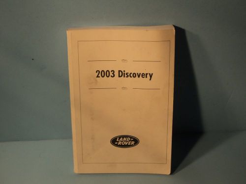 03 2003 land rover discovery owners manual