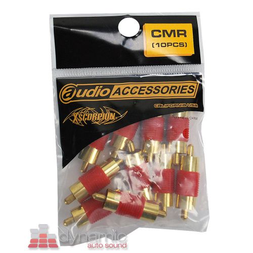 Xscorpion cmr car audio install accessories male rca coupler (red) new