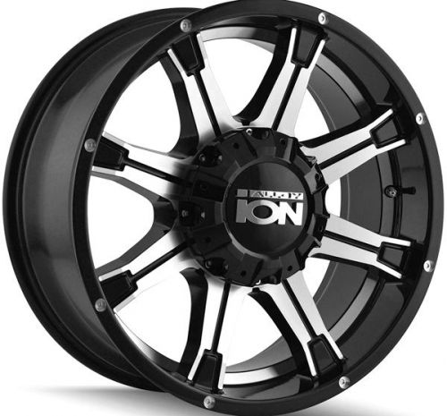 4-new ion 196 20x9 6x135/6x139.7 +0mm black/machined wheels rims