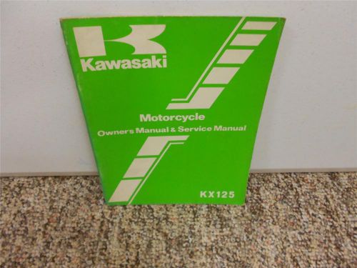Manual kawasaki kx 125 motorcycle owner&#039;s &amp; service manual c6