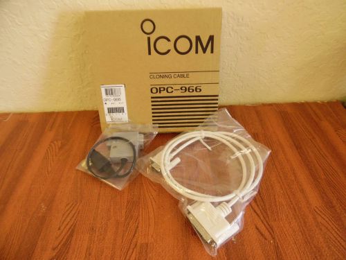 Icom opc-966 pc to radio programming cloning cable w/rs-232s connector - new