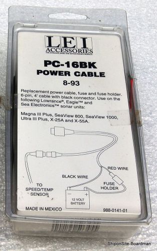 Lei accessories pc-16bk power cable 8-93 new old stock