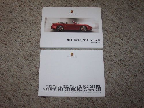 2012 porsche 911 turbo owner user manual + supplement 997 coupe convertible 3.8l