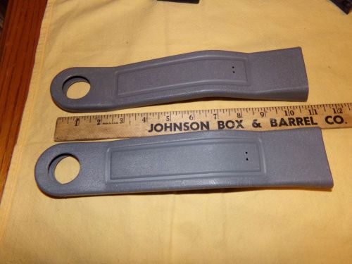 1973-74  nova front bucket seat belt plastic sleeves gray pair