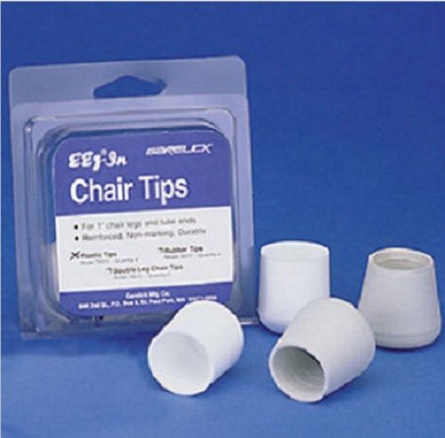 Garelick 76010 eez-in replacement white poly plastic 1" premium chair tips (4)