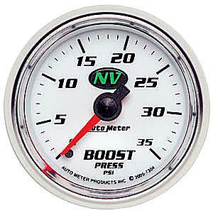 Autometer 7304 nv 2-1/16&#034; boost gauge 0-35 psi