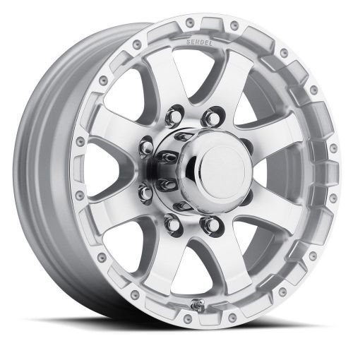 16x6 8/6.5 aluminum t08 trailer wheel - silver with a machined lip-wa6t82