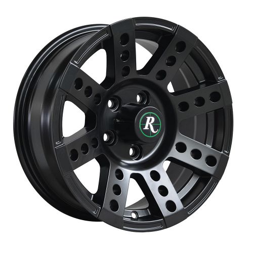 15x6 6 lug on 5.5&#034; buckshot aluminum wheel - satin black - bs1560830sb-wa573