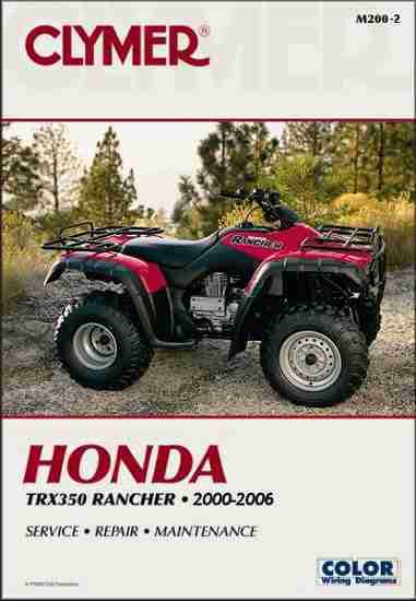 Honda trx350 rancher atv repair shop manual 2000 2001 2002 2003 2004 2005 2006
