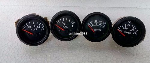 Oil pressure mechanical+ temp elec + volt + fuel gauge 0-90 ohms 2 1/16&#034; 52 mm