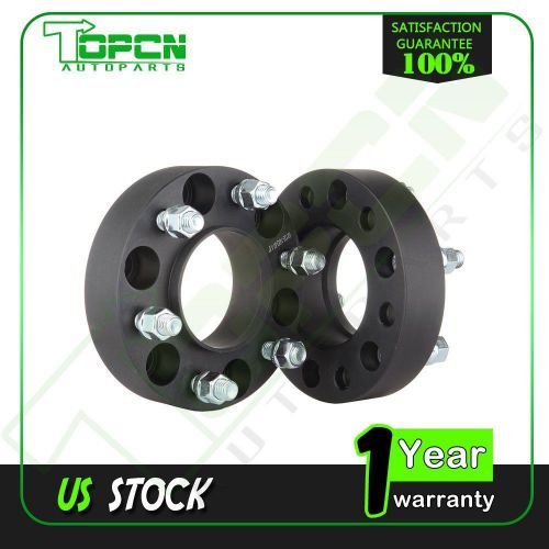2x black 1.5&#034; hubcentric wheel spacers 6x135 14x2 studs for ford f-150 lincoln