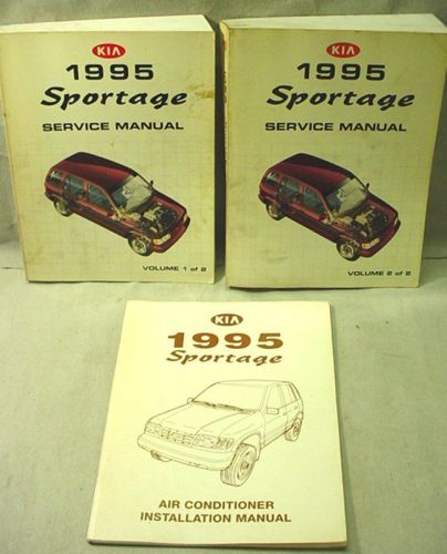1995 kia sportage factory service manuals volumes 1&amp;2 &amp; a/c installation
