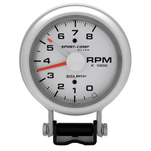 Autometer 3781 sport-comp silver tachometer