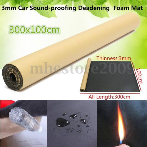 3mm car sound proofing deadening insulation foam mat acoustic panel roll 10x3ft