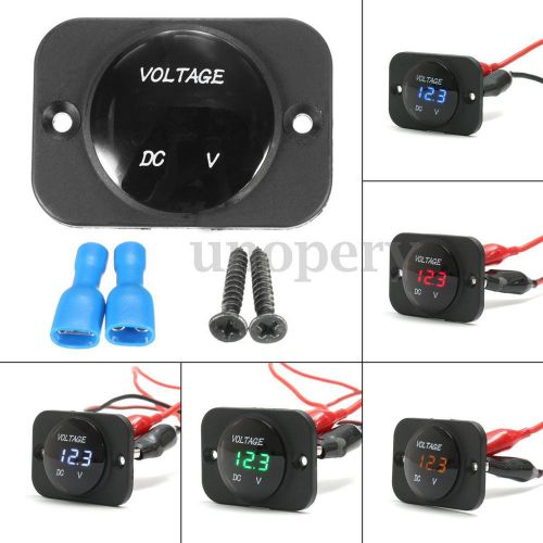 Car marine boat motorcycle led digital voltmeter voltage meter gauge waterproof
