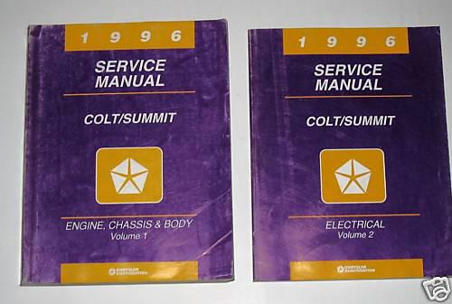 1996 colt summit service manual volume 1 & 2