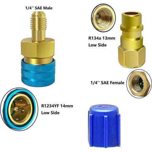 Quick Coupler Adapters High Low Side Connectors Conversion Kit R1234YF to R134A, US $31.51, image 3