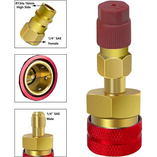 Quick Coupler Adapters High Low Side Connectors Conversion Kit R1234YF to R134A, US $31.51, image 4