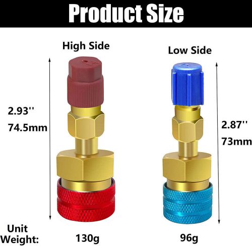 Quick Coupler Adapters High Low Side Connectors Conversion Kit R1234YF to R134A, US $31.51, image 5