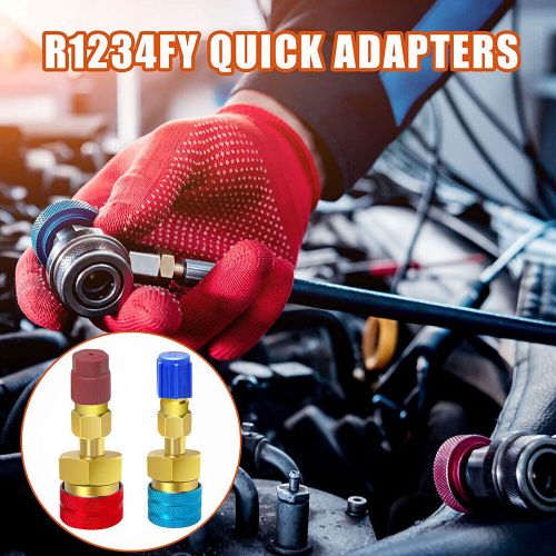 Quick Coupler Adapters High Low Side Connectors Conversion Kit R1234YF to R134A, US $31.51, image 9