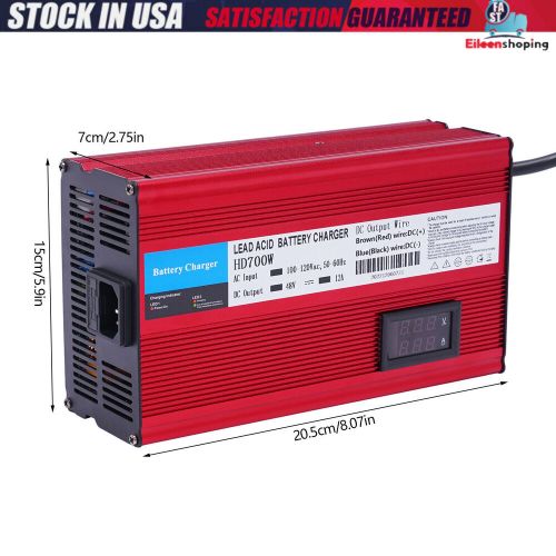 For 48V G19-G22-"Barrel" 2 Pin Style Plug Red 48 Volt 12Amp Golf Cart Charger, US $85.00, image 2