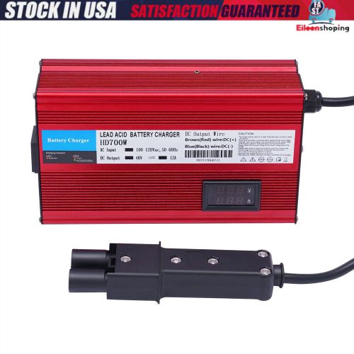For 48V G19-G22-"Barrel" 2 Pin Style Plug Red 48 Volt 12Amp Golf Cart Charger, US $85.00, image 5
