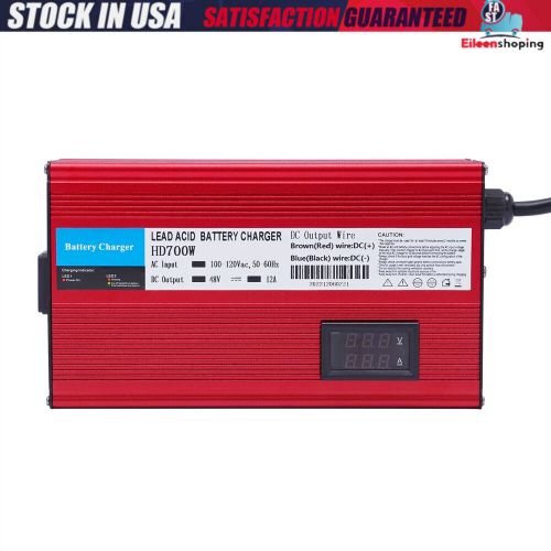 For 48V G19-G22-"Barrel" 2 Pin Style Plug Red 48 Volt 12Amp Golf Cart Charger, US $85.00, image 6