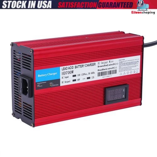 For 48V G19-G22-"Barrel" 2 Pin Style Plug Red 48 Volt 12Amp Golf Cart Charger, US $85.00, image 7