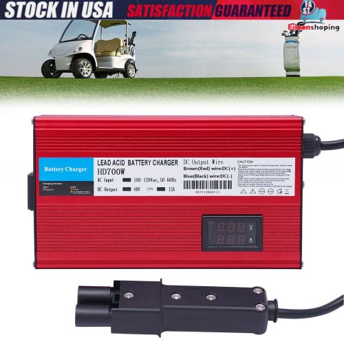 For 48V G19-G22-"Barrel" 2 Pin Style Plug Red 48 Volt 12Amp Golf Cart Charger, US $85.00, image 16