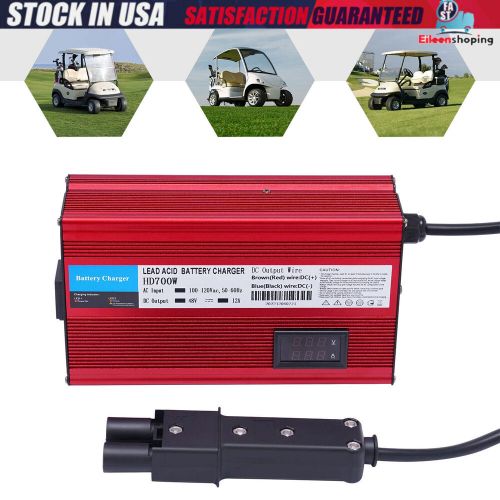 For 48V G19-G22-"Barrel" 2 Pin Style Plug Red 48 Volt 12Amp Golf Cart Charger, US $85.00, image 20