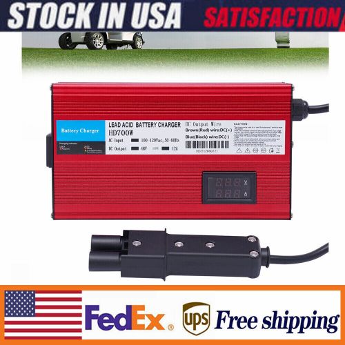 For 48V G19-G22-"Barrel" 2 Pin Style Plug Red 48 Volt 12Amp Golf Cart Charger, US $85.00, image 21