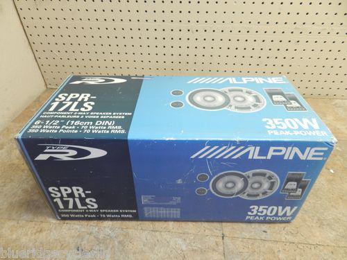 Alpine type-r spr-17ls 2-way 6.5" component car speakers new in box rare set