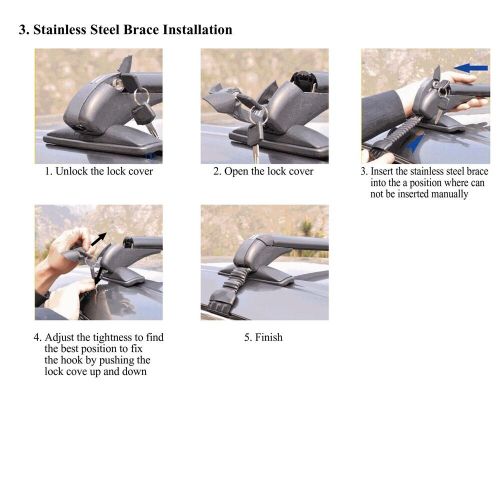 43.3"For Toyota Prius Aluminum Luggage Carrier Top Roof Rack Cross Bar w/Lock US, US $139.58, image 4