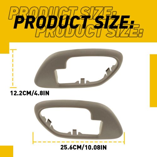 For 1995-2000 chevrolet k2500 set of 2 interior door handle trim bezels brown p