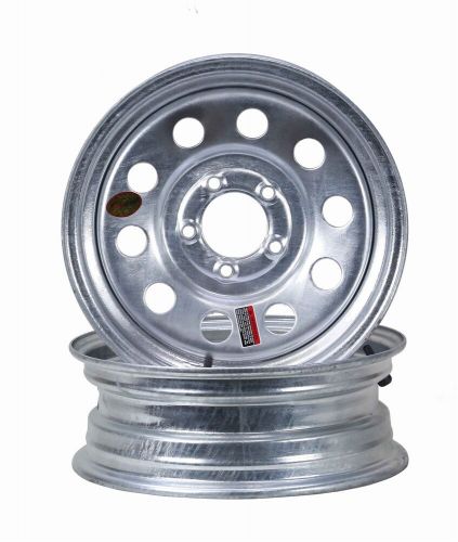 Libra 15 x 5 trailer wheels 5 lug on 4.5" bolt pattern galvanized mod, set 2