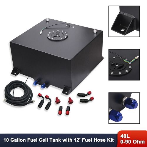 10-20 Gallon Black Aluminum Fuel Cell Tank+Cap+Level Sender+Fuel Line Kit, US $135.68, image 7