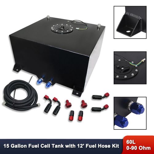 10-20 Gallon Black Aluminum Fuel Cell Tank+Cap+Level Sender+Fuel Line Kit, US $135.68, image 12