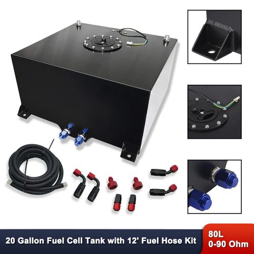 10-20 Gallon Black Aluminum Fuel Cell Tank+Cap+Level Sender+Fuel Line Kit, US $135.68, image 17