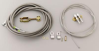 Lokar parking brake cable braided stainless 96" l street rod ford thunderbird