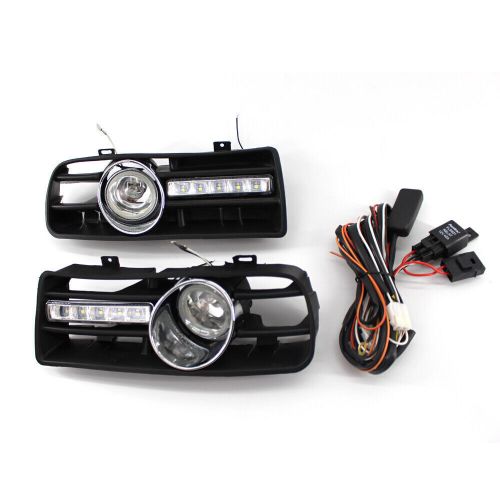 For VW Golf MK4 1998-04 02 01 H3 Fog Lights Light + Grilles With LED DRL Lamp, US $49.20, image 3