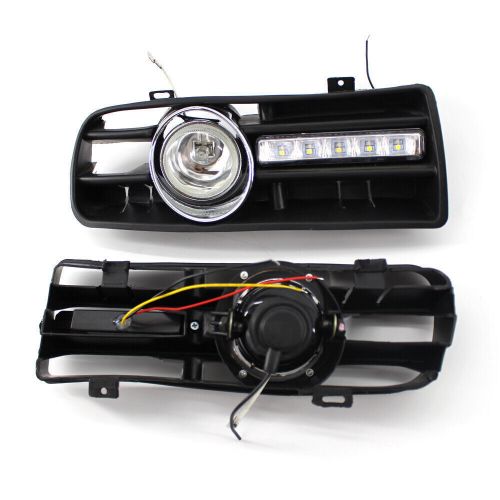For VW Golf MK4 1998-04 02 01 H3 Fog Lights Light + Grilles With LED DRL Lamp, US $49.20, image 4